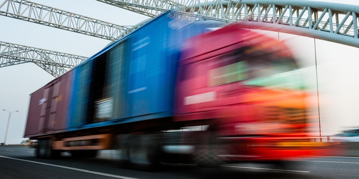 truck motion blur