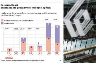 Liczba upadłości polskich firm notowanych na giełdzie bliska pobicia rekordu