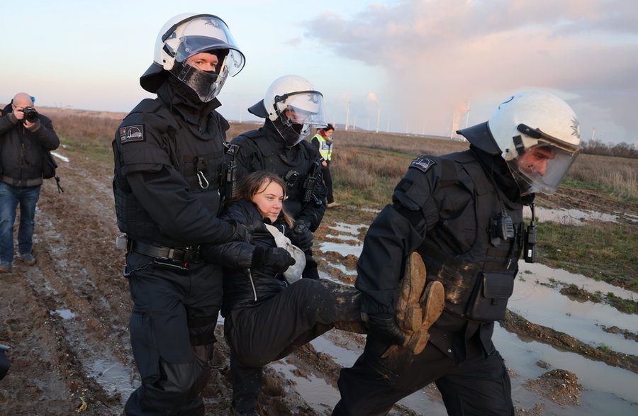 Greta Thunberg zatrzymana przez policję