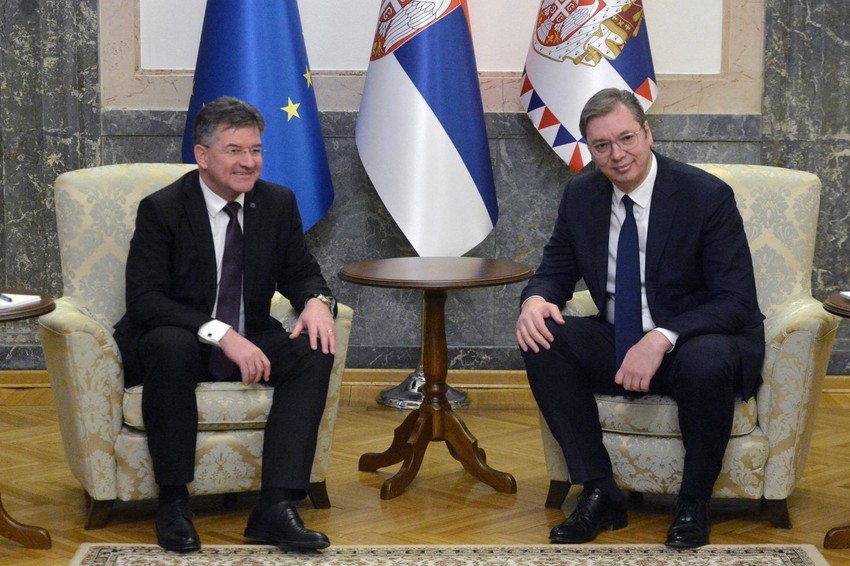 Aleksandar Vučić i Miroslav Lajčak