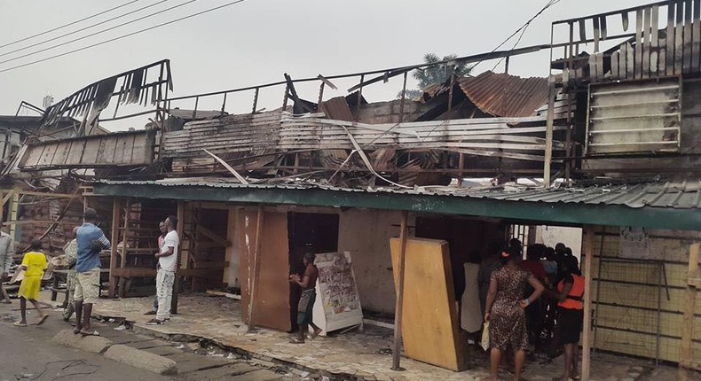 Fire guts 40 lock-up shops at Ladipo Auto-Market