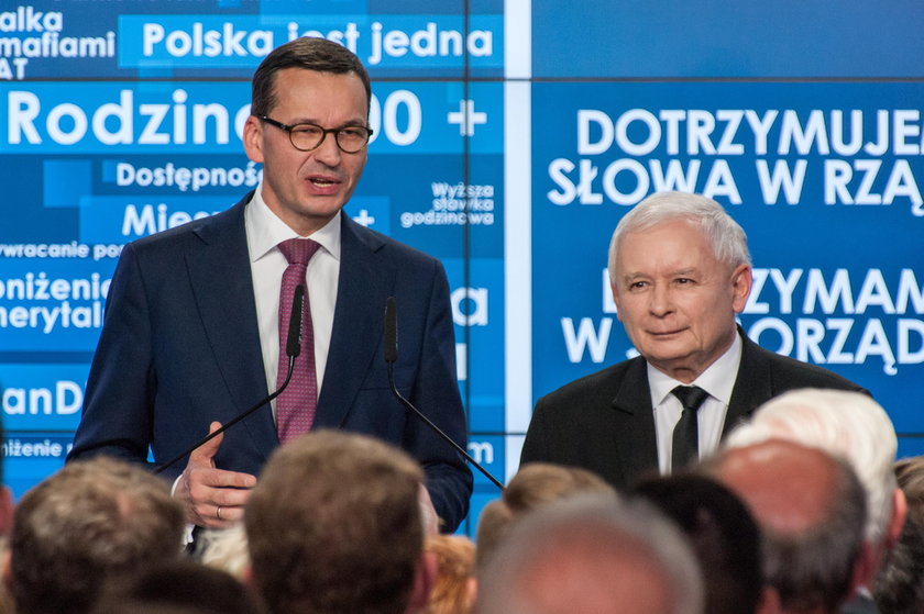 Jarosław Kaczyński i Mateusz Morawiecki