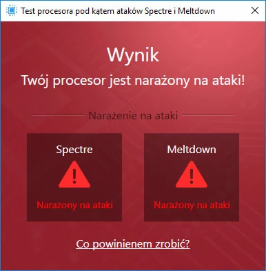 Taki wynik oznacza jedno - trzeba zaktualizować system, BIOS, sterowniki i aplikacje