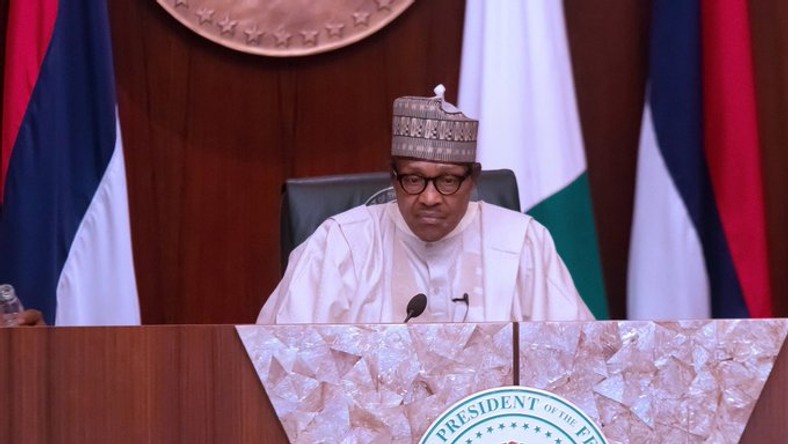 President Muhammadu Buhari. [Twitter/@BashirAhmaad]