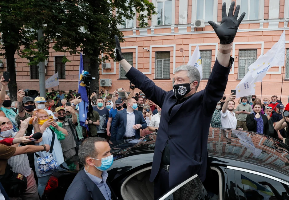 Porošenko na reliju u Kijevu u junu 2020.