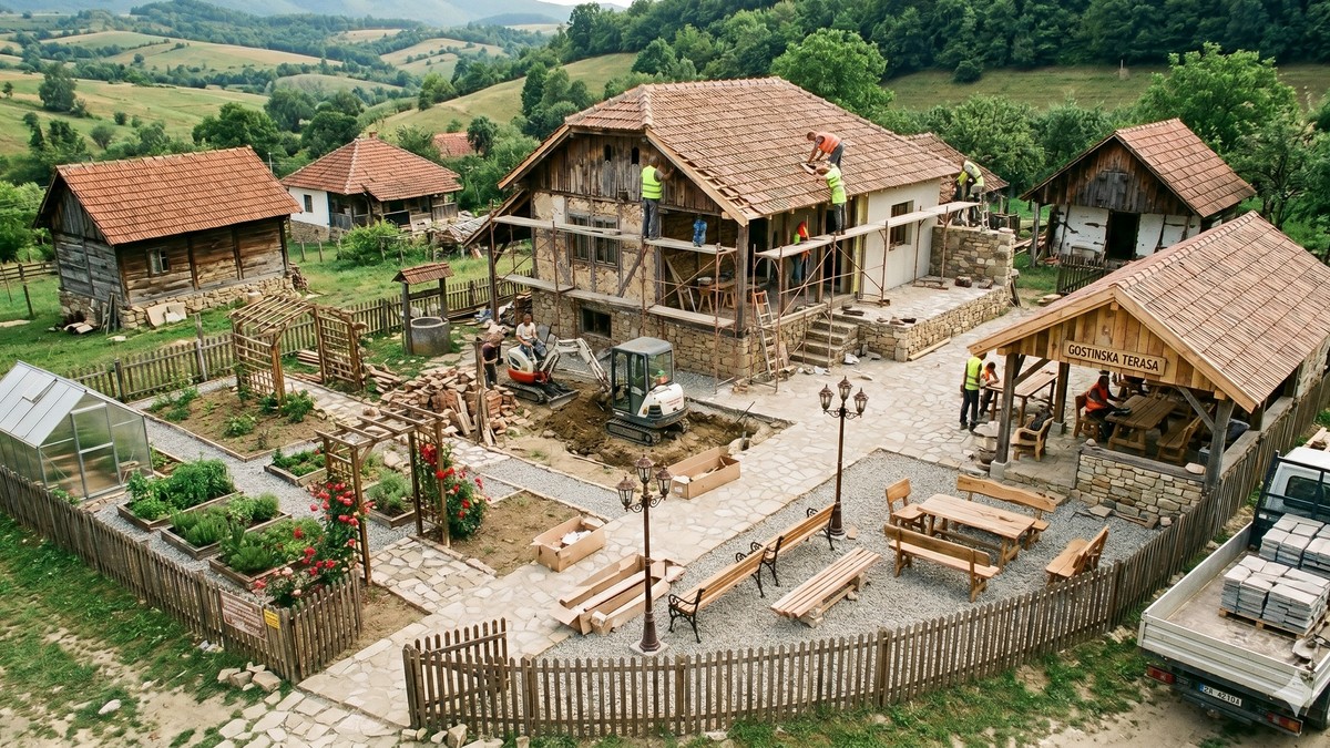 Rekonstrukcija seoskog domaćinstva: Ilustracija 