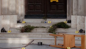 Vandalizovan Saborni hram Preobraženja Gospodnjeg u Zagrebu.