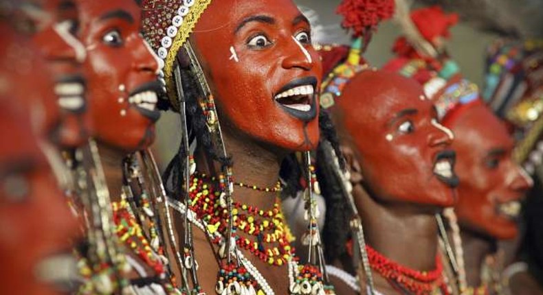 Men wear makeup and peacock feathers to attract women other their wives