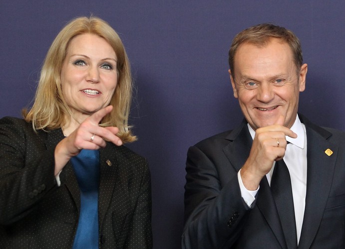 Na zdjęciu archiwalnym z 22.11.2012. premier Donald Tusk i premier Danii Helle Thorning-Schmidt