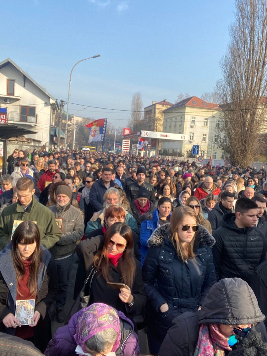 Litija u Beogradu - podrška verujućem narodu u Crnoj Gori