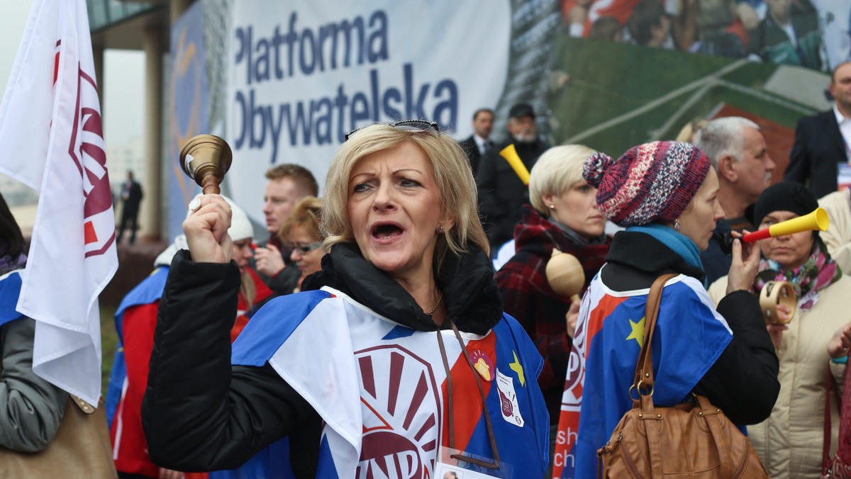 WARSZAWA PO KONWENCJA MANIFESTACJA ZNP