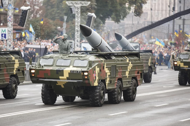 Ukraiński system Toczka w czasie parady wojskowej