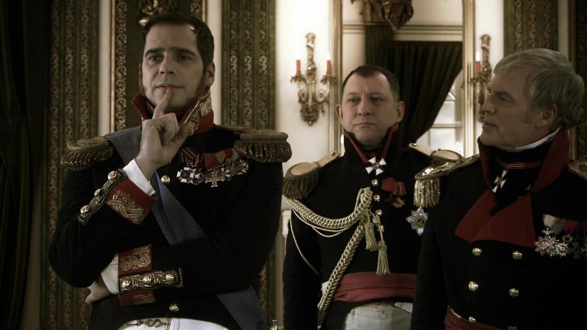 Paweł Deląg w roli cara Aleksandra I w filmie Kampania rosyjska Napoleona