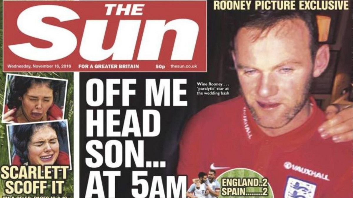 Afera alkoholowa w reprezentacji Anglii nie rozejdzie się po kościach. Śledztwo w tej sprawie prowadzi już angielska federacja, a jak twierdzi "The Sun", Gareth Southgate, który ma zostać selekcjonerem na stałe, pozbawi Wayne'a Rooneya funkcji kapitana.