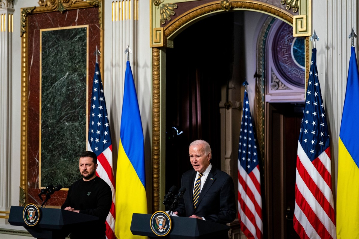 Wołodymyr Zełenski i Joe Biden