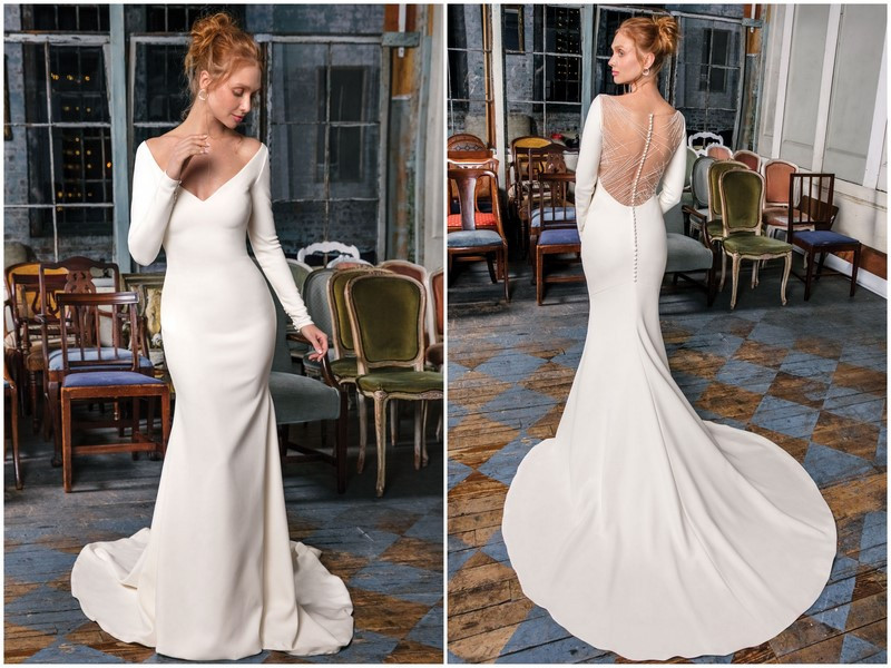 Mniej znaczy więcej – suknia ślubna o gładkim kroju bieliźnianym / Suknia ślubna - Salon White