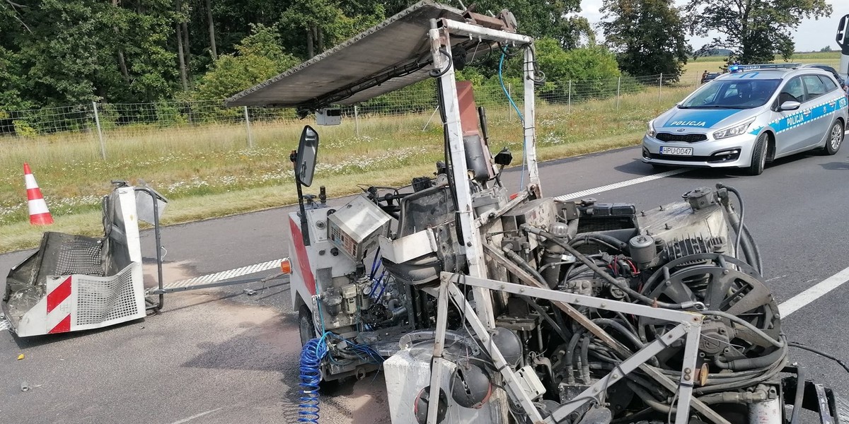 Śmiertelny wypadek na autostradzie A2 koło Wrześni. 