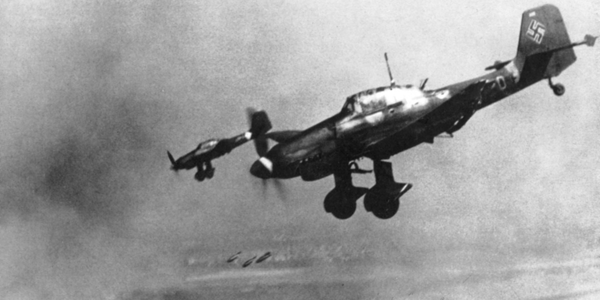 Niemiecki bombowiec Ju-87.
