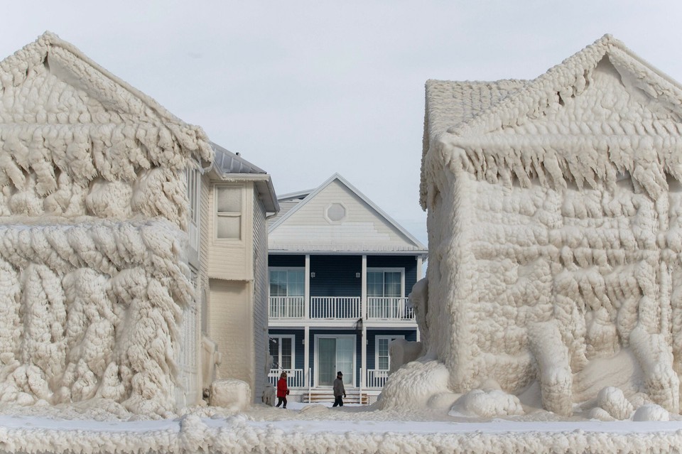 "Lodowe domy" w Crystal Beach