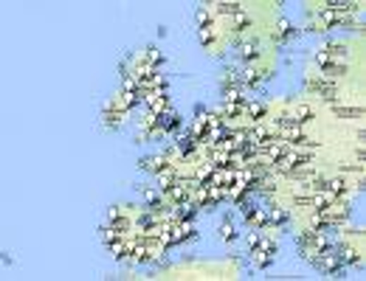 Mapa interaktywna głównych lotnisk w Unii Europejskiej i Europejskim Obszarze Gospodarczym