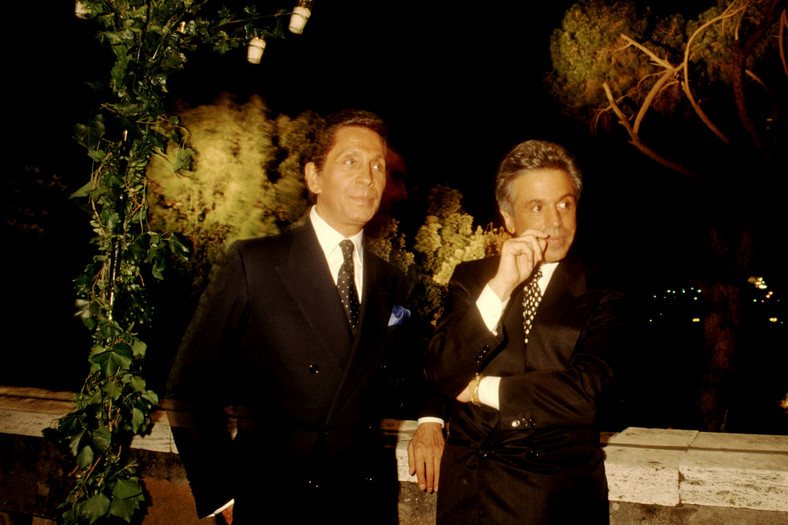 Valentino Garavani i Giancarlo Giammetti w 1991 r.