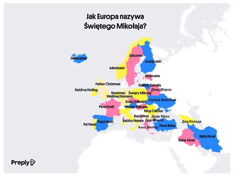 Jak Europa nazywa Świętego Mikołaja?