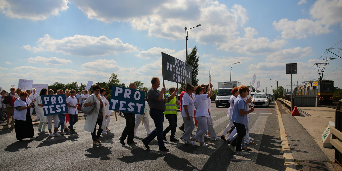 protest pracownikow DPS