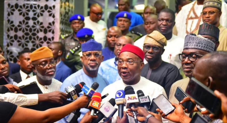 APC Governors led by Governor Hope Uzodinma of Imo State promise to ensure judicious use of fuel subsidy windfall. [TheNation]