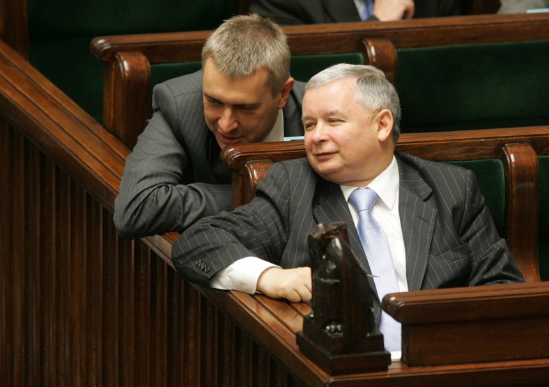 Roman Giertych i Jarosław Kaczyński w 2007 r. 