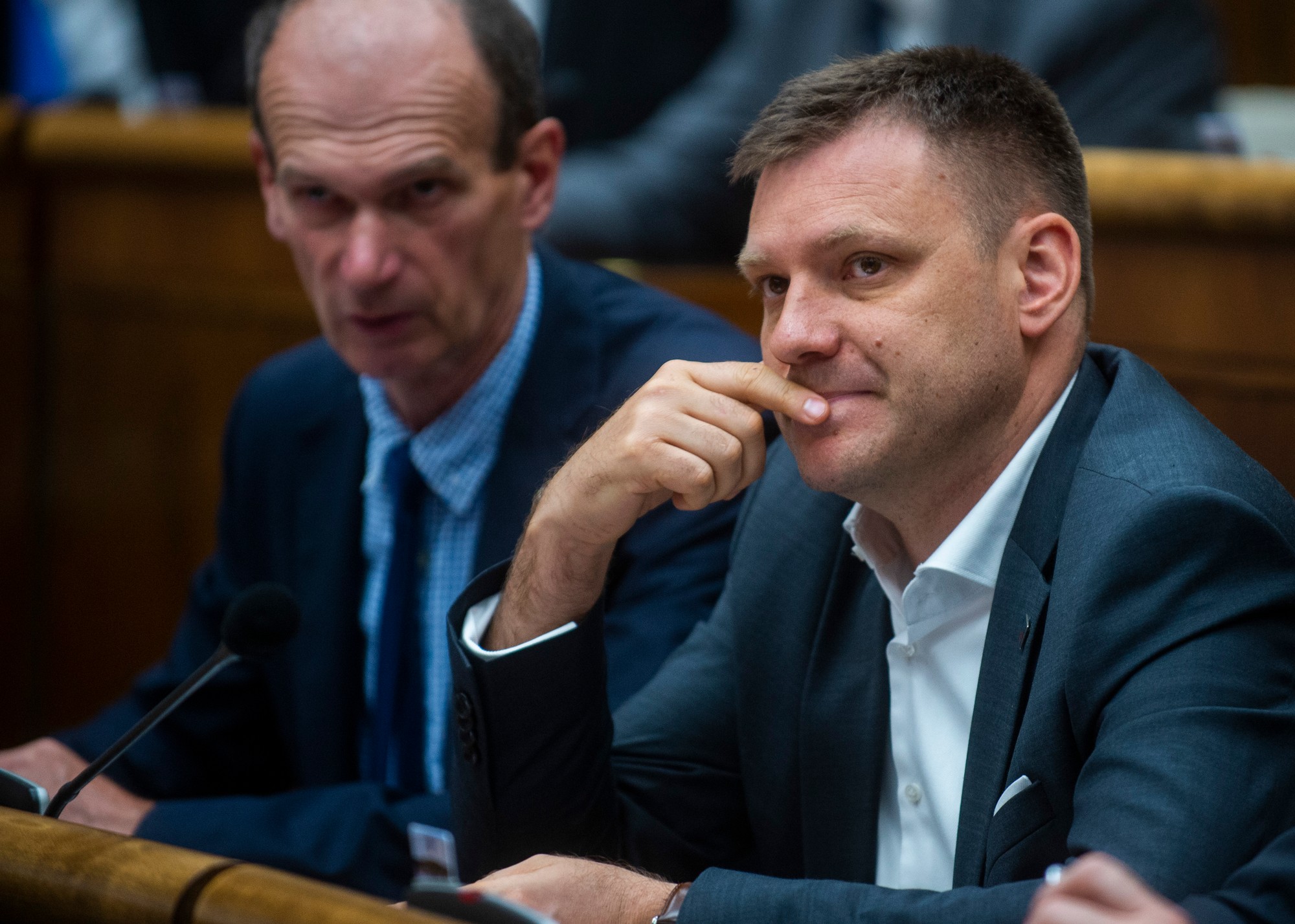 Štátny tajomník Ministerstva životného prostredia SR Štefan Kuffa a Tomáš Taraba. 