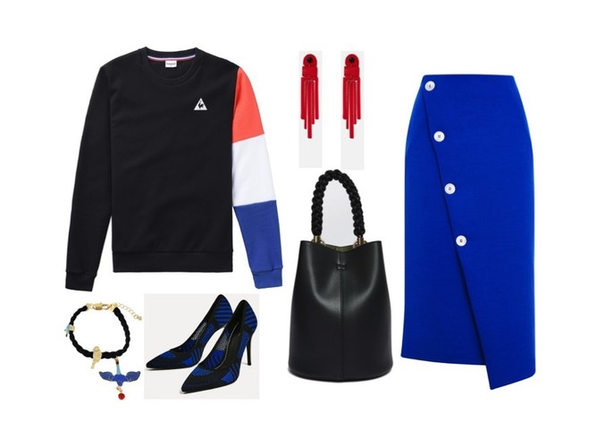 Ubrania z widocznym logo. STYLIZACJE