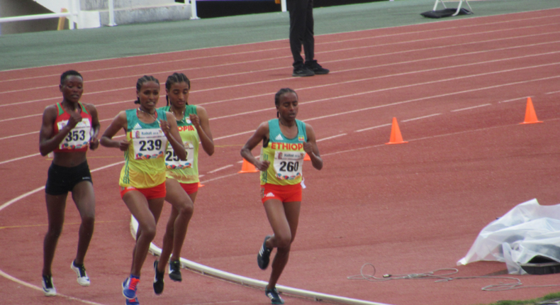African athletes competing at the 12th Africa Games held in Morocco.