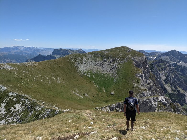 Odcinek szlaku: Maglić — Trnovacko jezero. Widoki są fenomenalne! 