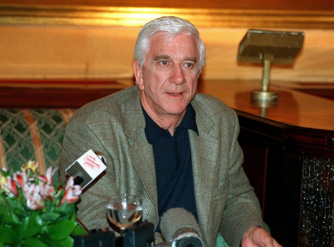 27 marca 1998 - Leslie Nielsen promuje swój film 'Pan Magoo' w Rzymie