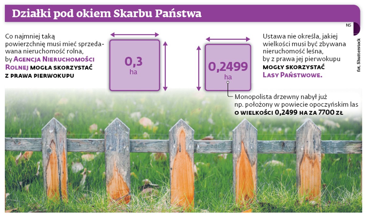Działki pod okiem Skarbu Państwa