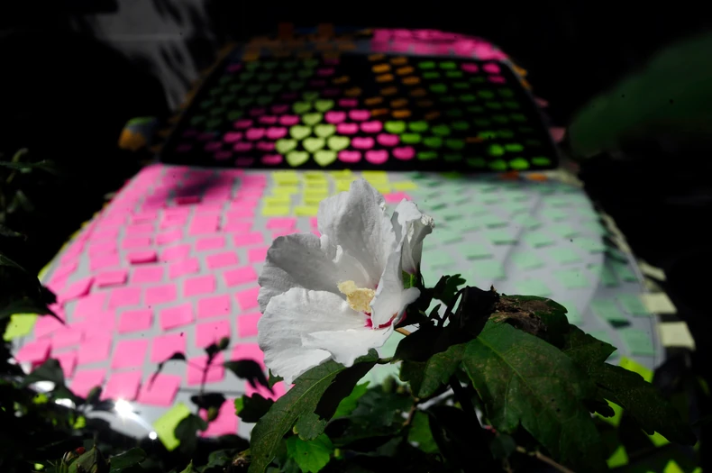 Ljubavne poruke u svim bojama krasile su vozilo