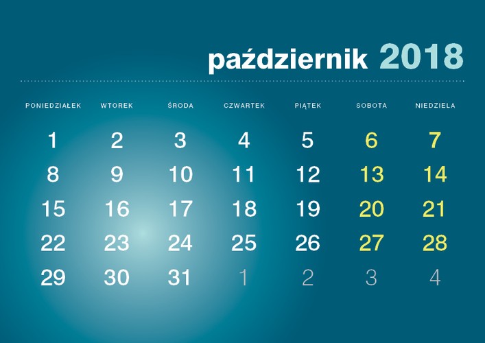 Tak samo w październiku.