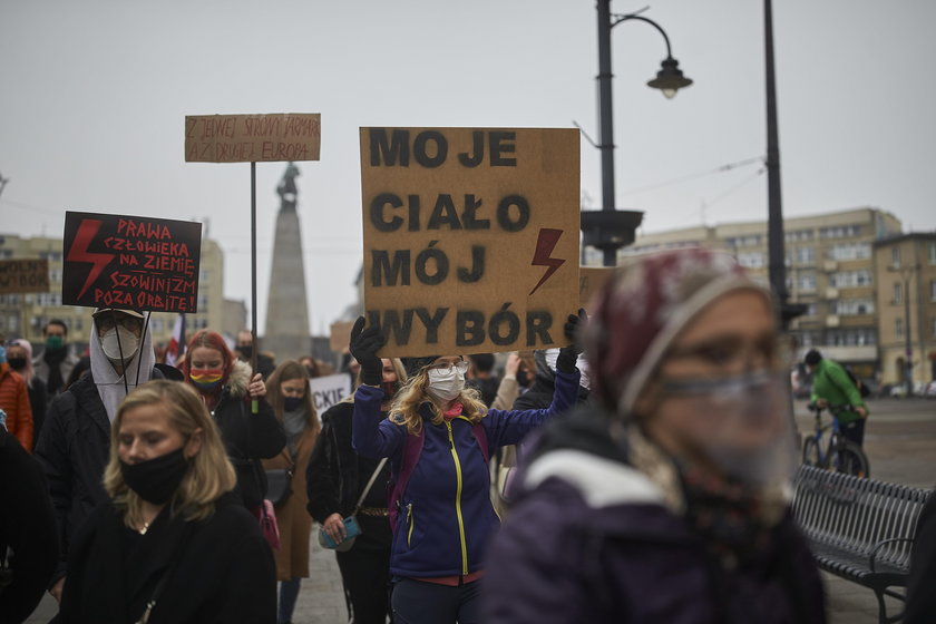 Protest w Łodzi