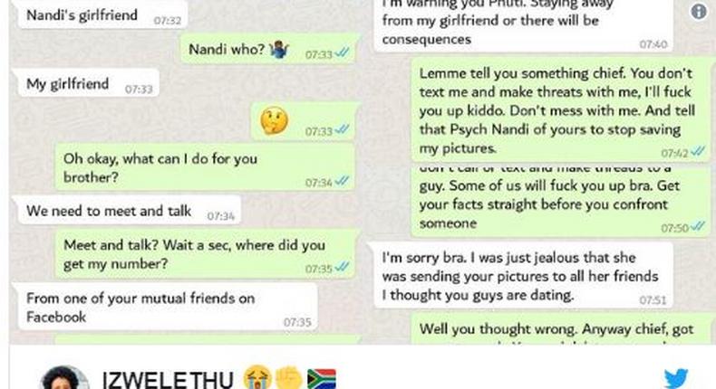 Man furiously confronts ‘rival’ pursuing his girlfriend, ends up hilariously asking him for airtime