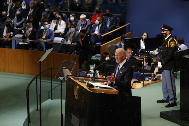 Joe Biden podczas 77. sesji Zgromadzenia Ogólnego ONZ w Nowym Jorku