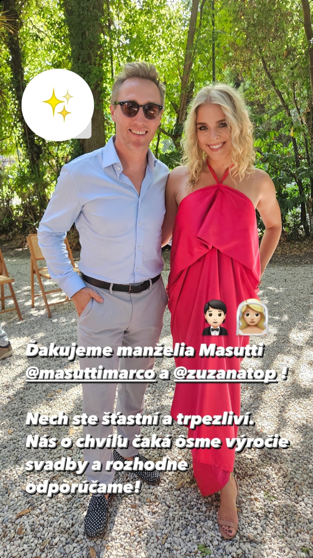 Sajfa s Veronikou na svadbe v Taliansku.