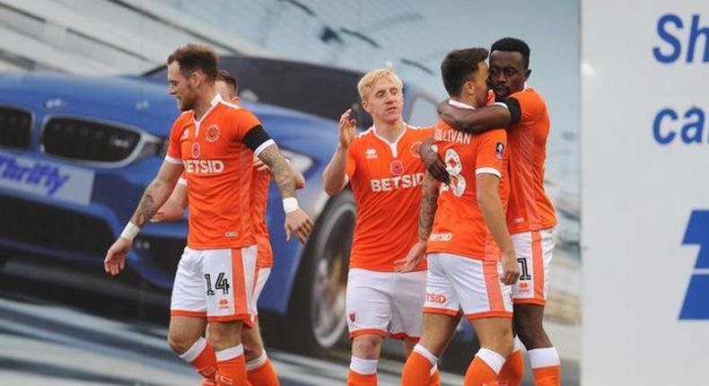 Joe Dodoo bags brace for Blackpool