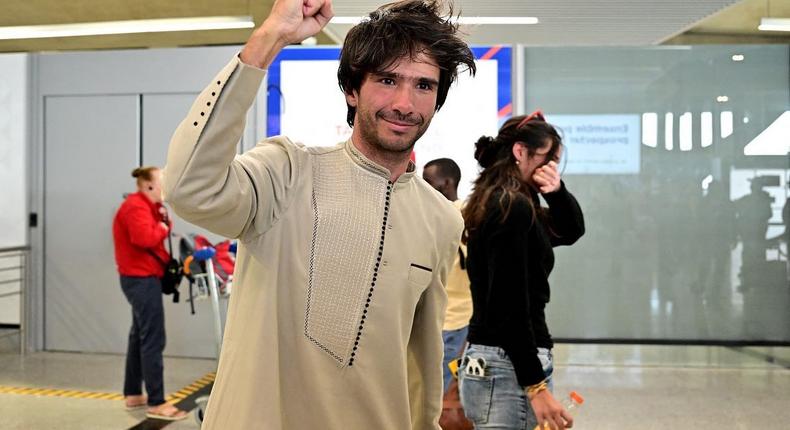 Juan Branco à son arrivée en France, le 8 août 2023