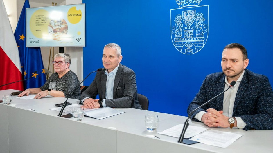 Konferencja prasowa podsumowująca pierwsze miesiące akcji "Syty Poznań" fot. UMP