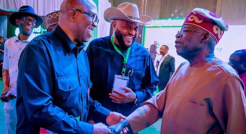 L-R: Presidential candidates of Labour Party, ZLP, and APC, Peter Obi, Dan Nwanyanwu, and Bola Tinubu respectively. [Twitter:@FSyusuf]