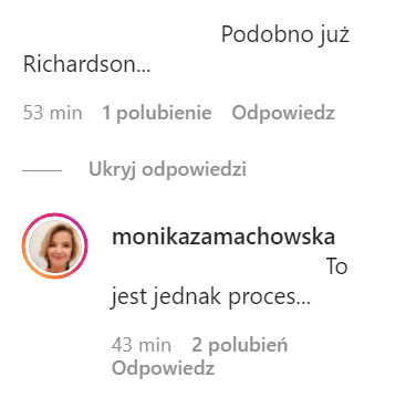 Monika Zamachowska odpowiada na komentarz