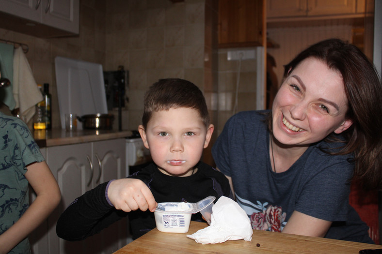 Irina ze swoim 4-letnim synem Markiem
