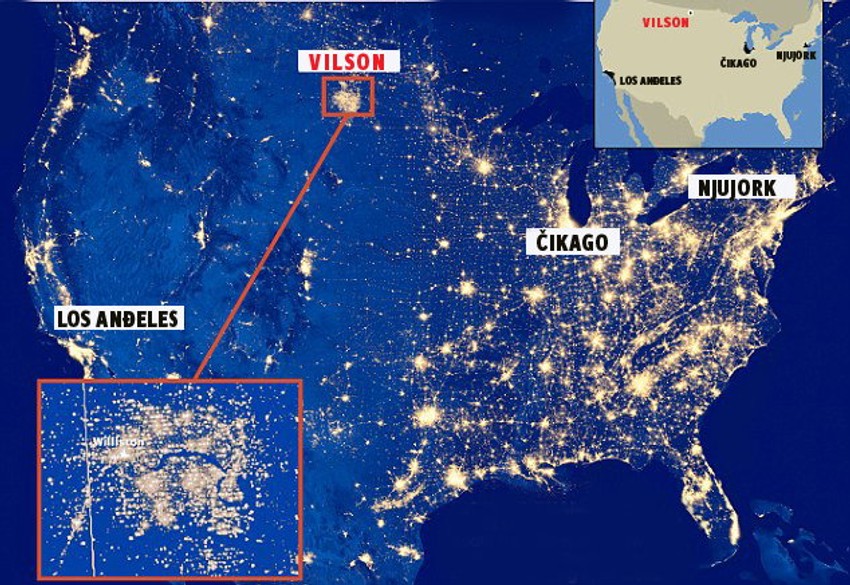 Satelistski snimak: Gradić Vilson svetli poput Njujorka ili Los Anđelesa