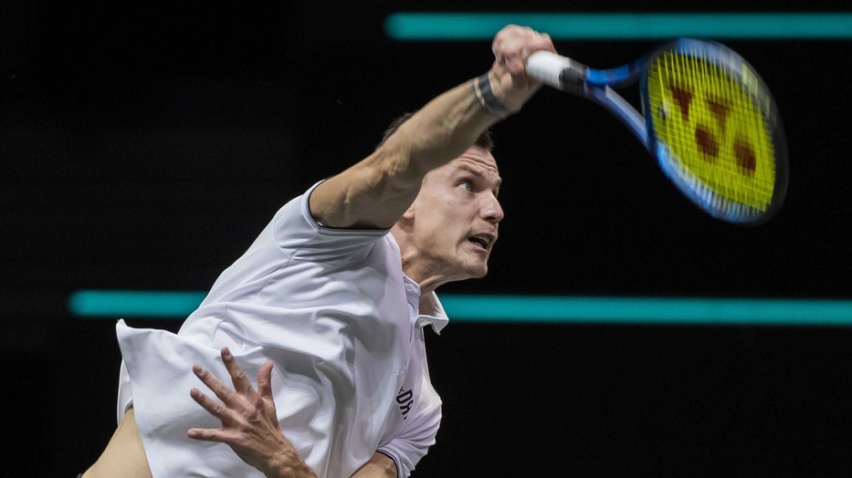 Fucsovics Márton gyzelemmel kezdett Dohában. / Fotó: MTI/EPA/ANP/Koen Suyk