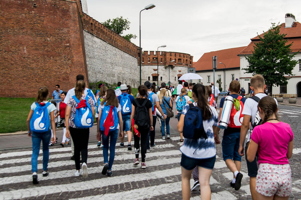 Pielgrzymi przyjechali do Krakowa na Światowe Dni Młodzieży